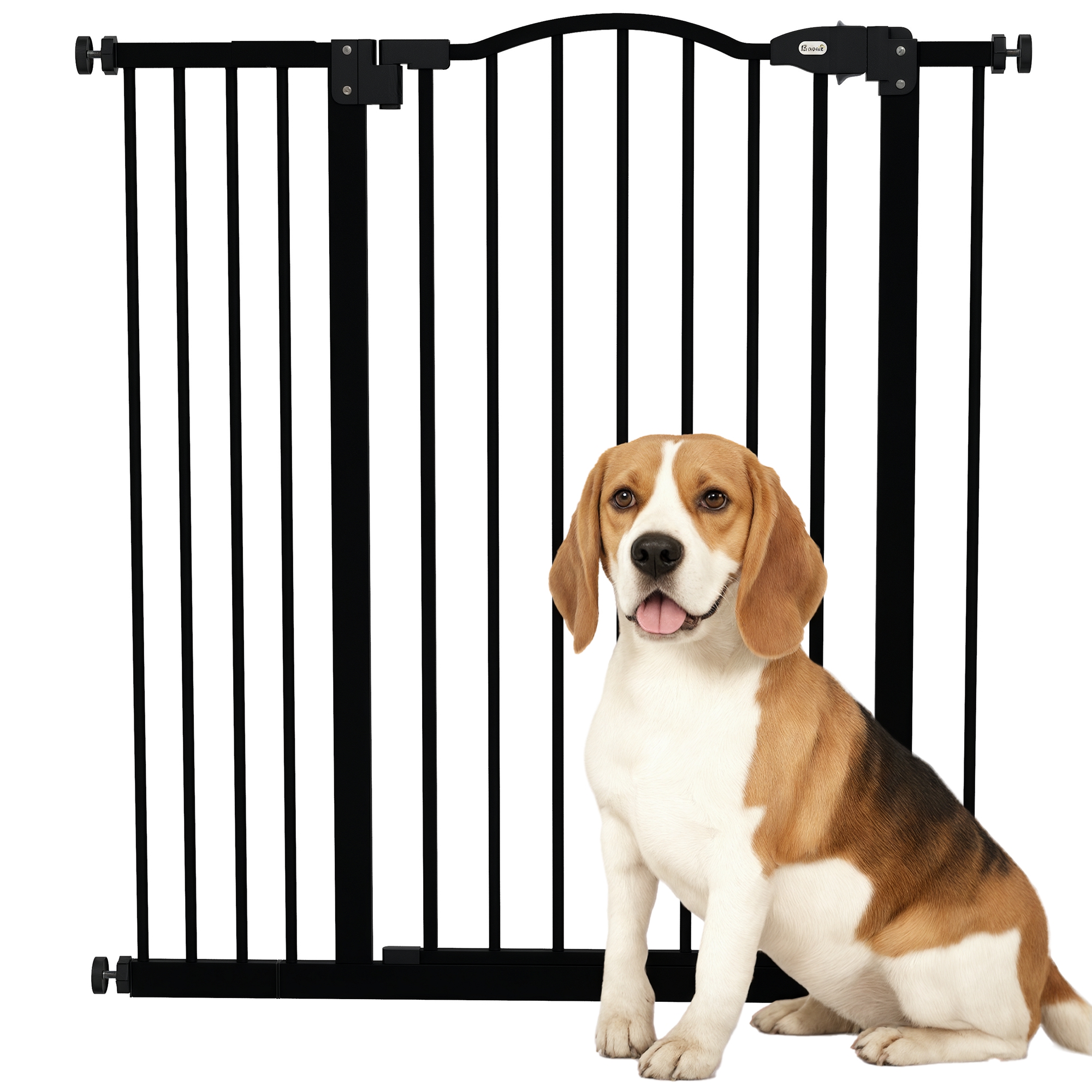 PawHut Pressure Fit Dog Stair Gate No Drilling Safety Gate Auto Close For Doorways…