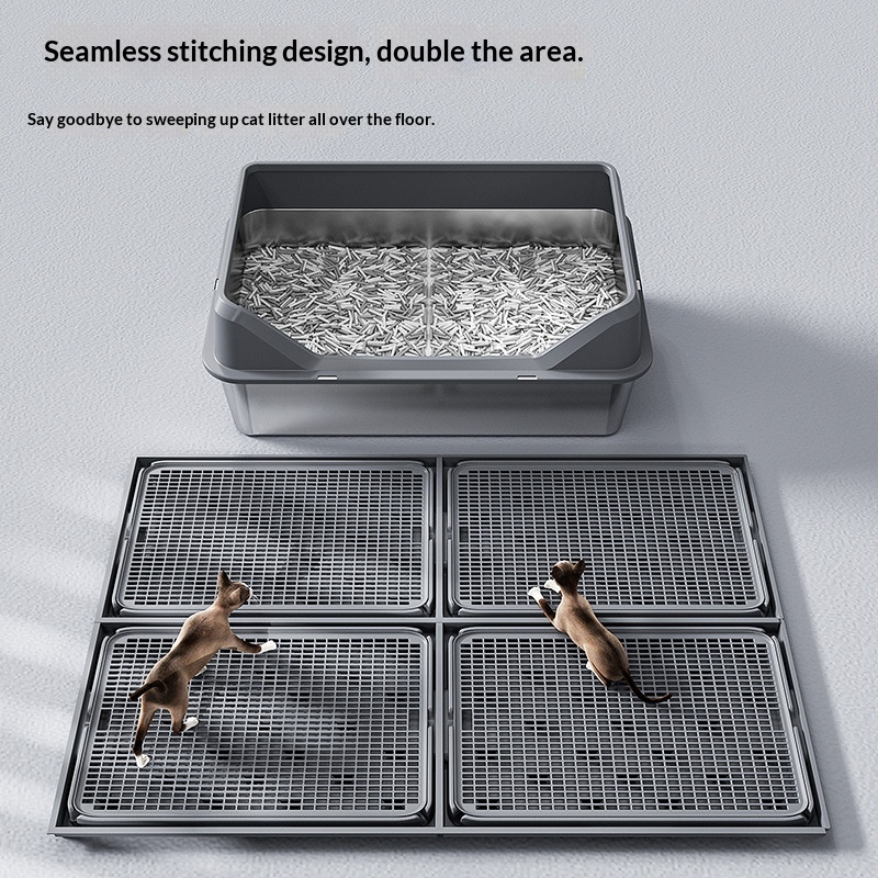 Double-layer Connectable Cat Litter Mat