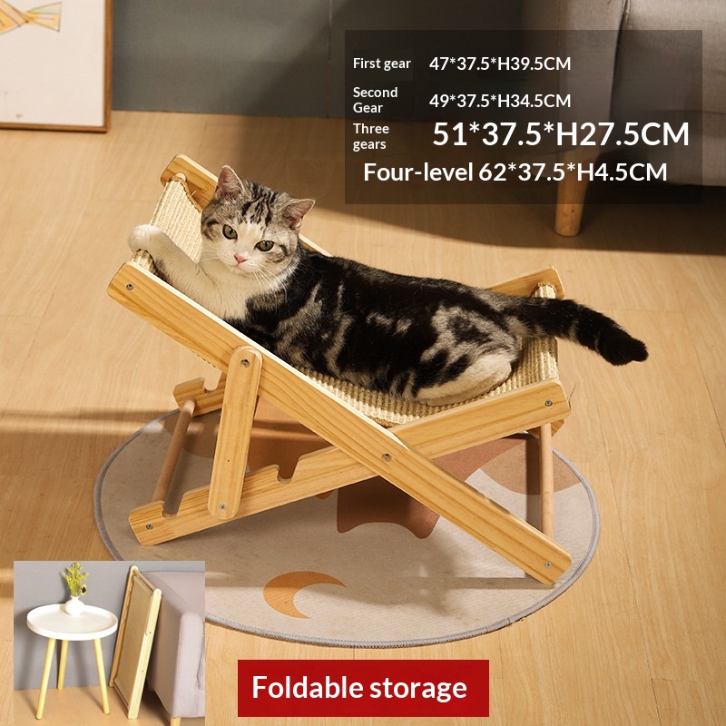Cat Scratching Board, Scratching Mat, Cat Nest, Integrated Solid Wood Sisal Mat…