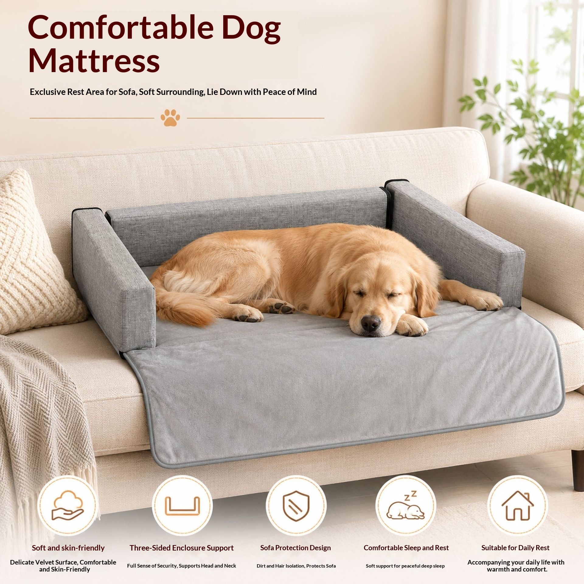 Pet Sofa Mattress Detachable Design Easy To Clean Soft And Comfortable Skin-friendly…