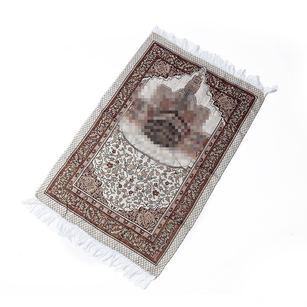 Floral Design Kaaba Gold-thread Cotton Yarn Carpet