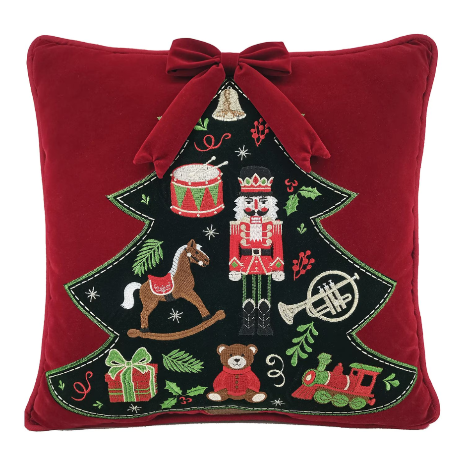 Holiday Indoor Accent Pillow, Festive Decorative Throw Cushion For Home