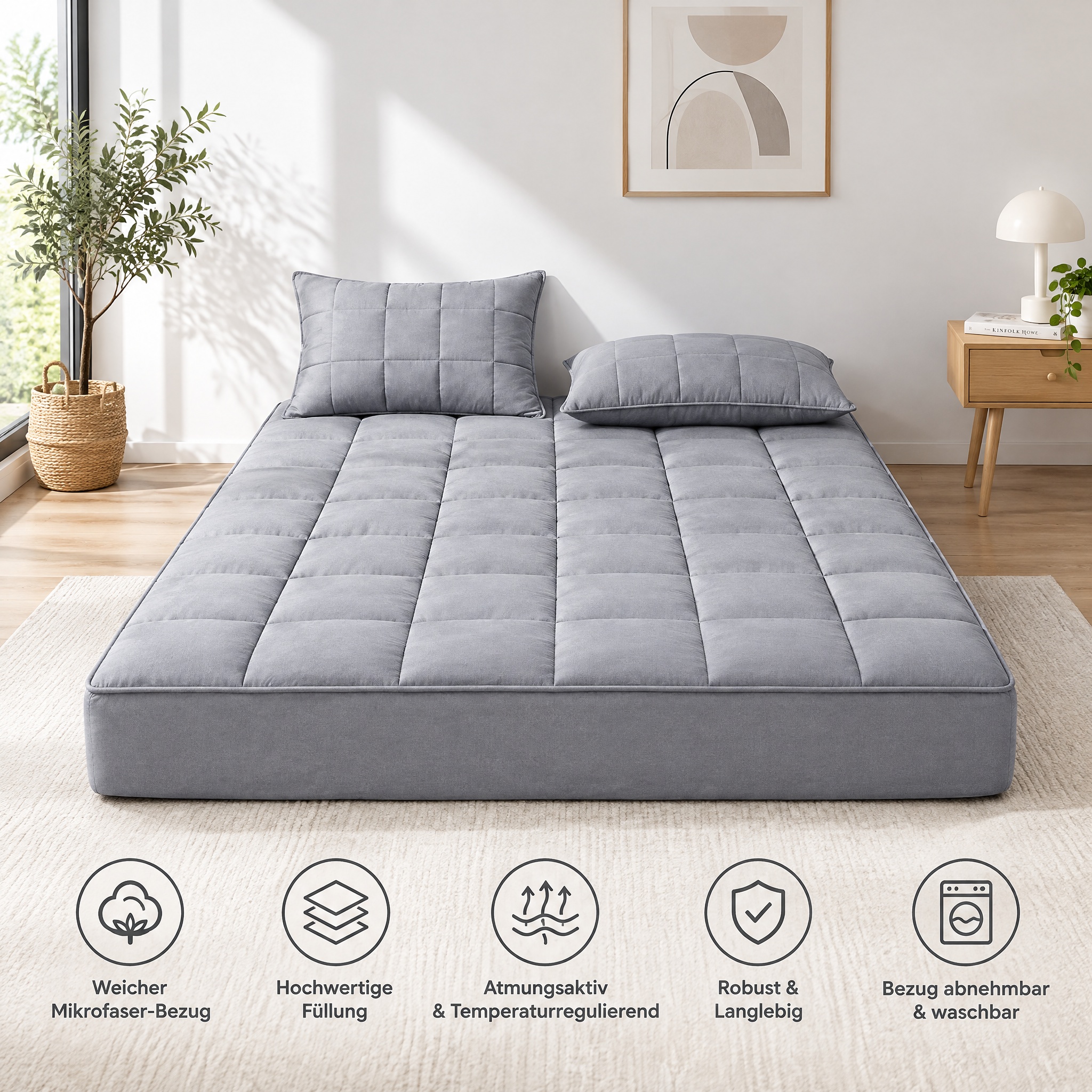 Quilted Fitted Mattress Pad, Deep Pocket Mattress Protector, Soft Fluffy Bed Cover For…