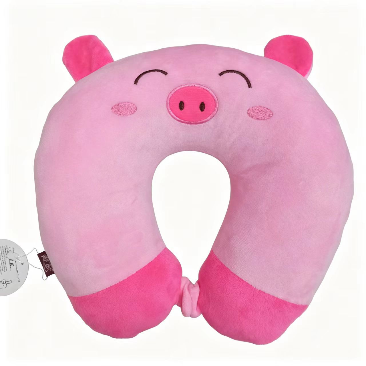 Cute Pig Plush Travel Neck Pillow, PP Cotton Filled U Shaped Neck Support Cushion, Soft…