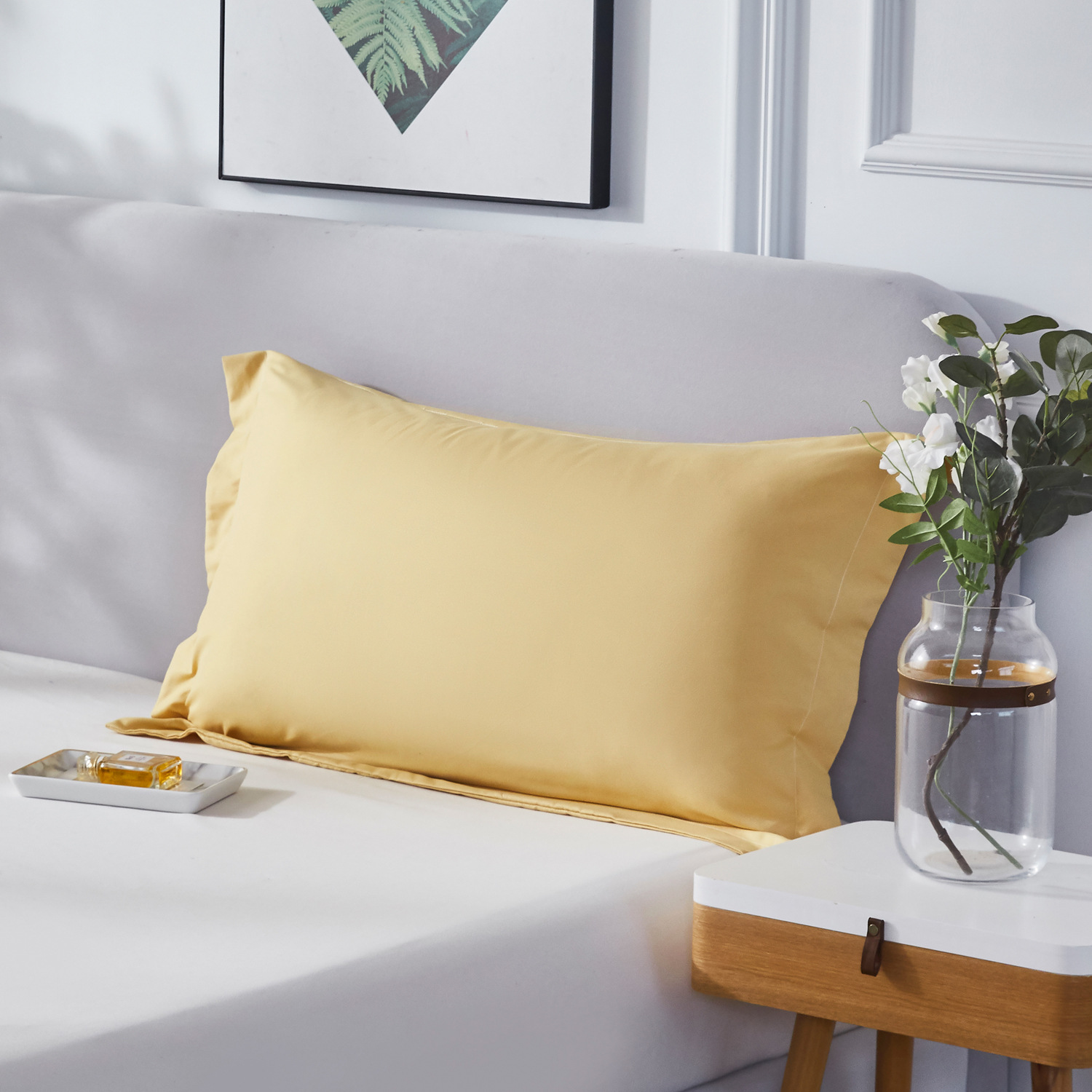 Brushed Fabric Simple And Versatile Skin-friendly Bed Sheet And Pillowcase Set