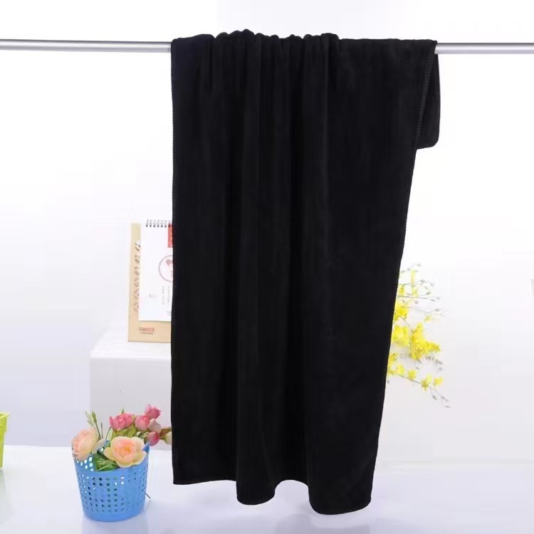 Black Thickened Absorbent Towel Bath Towel