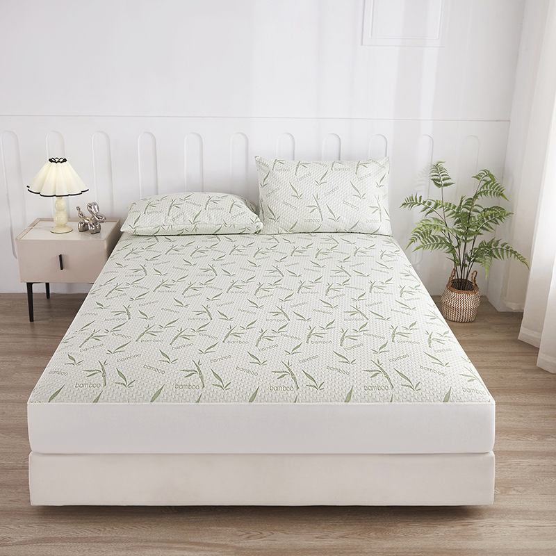 1-Pack Bamboo Cooling Fitted Sheet, Breathable Mattress Cover, Soft Deep Pocket Bed Sheet…