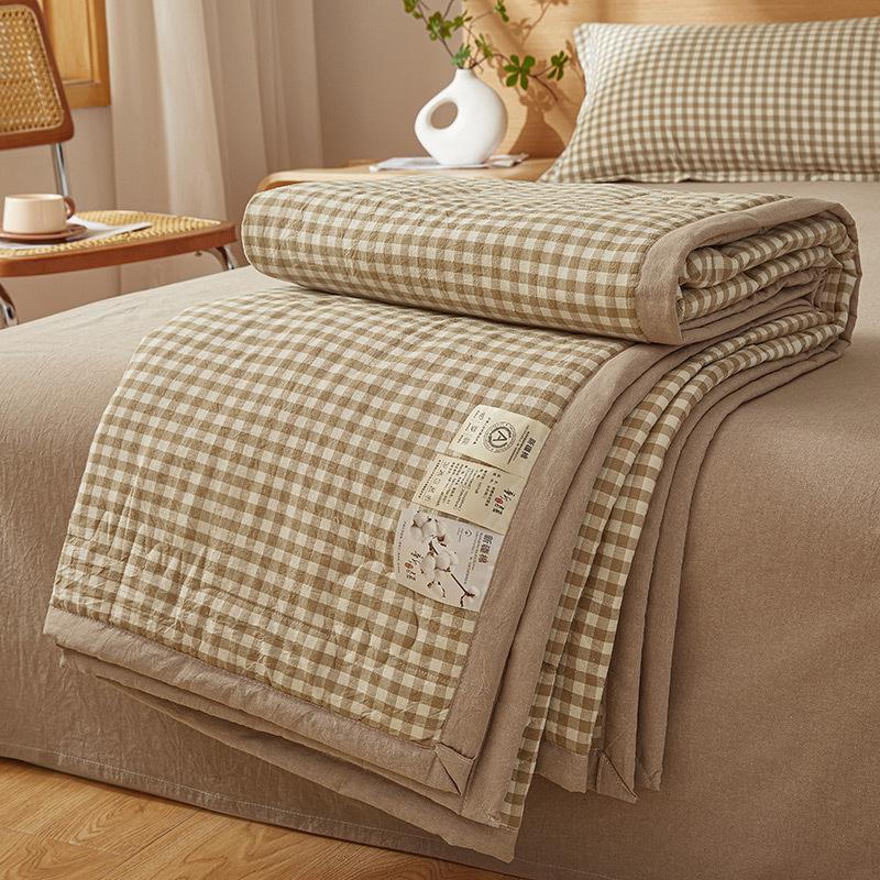 Washable Unbranded Plaid Wide-edge Air-conditioning Quilt