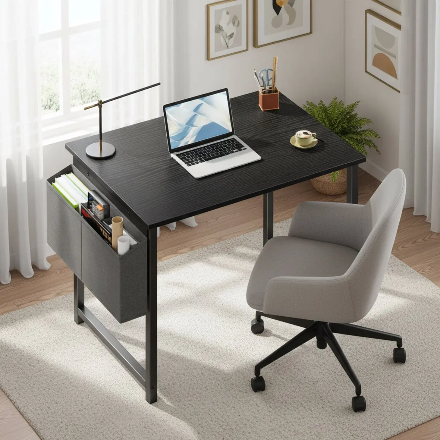 31IN Computer Desk for Home Office, Modern Study Work Table Simple Style for Bedroom…