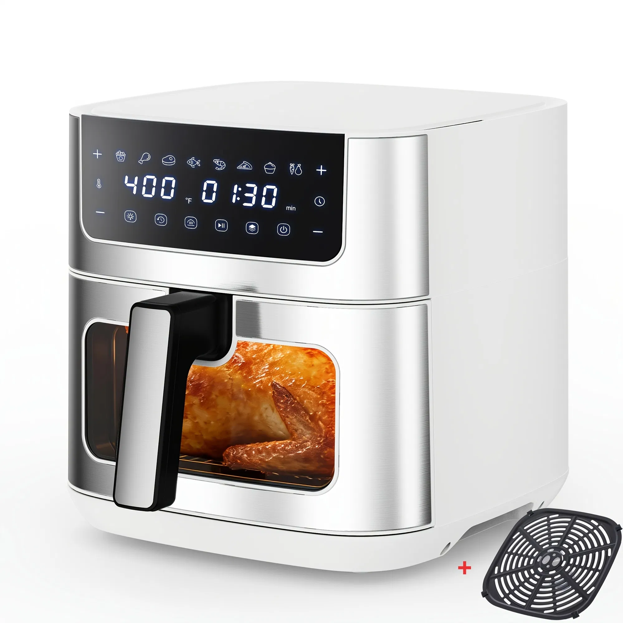 6.34QT Multi-Function Air Fryer with Ceramic Coating Suitable for Roast, Bake, Broil…
