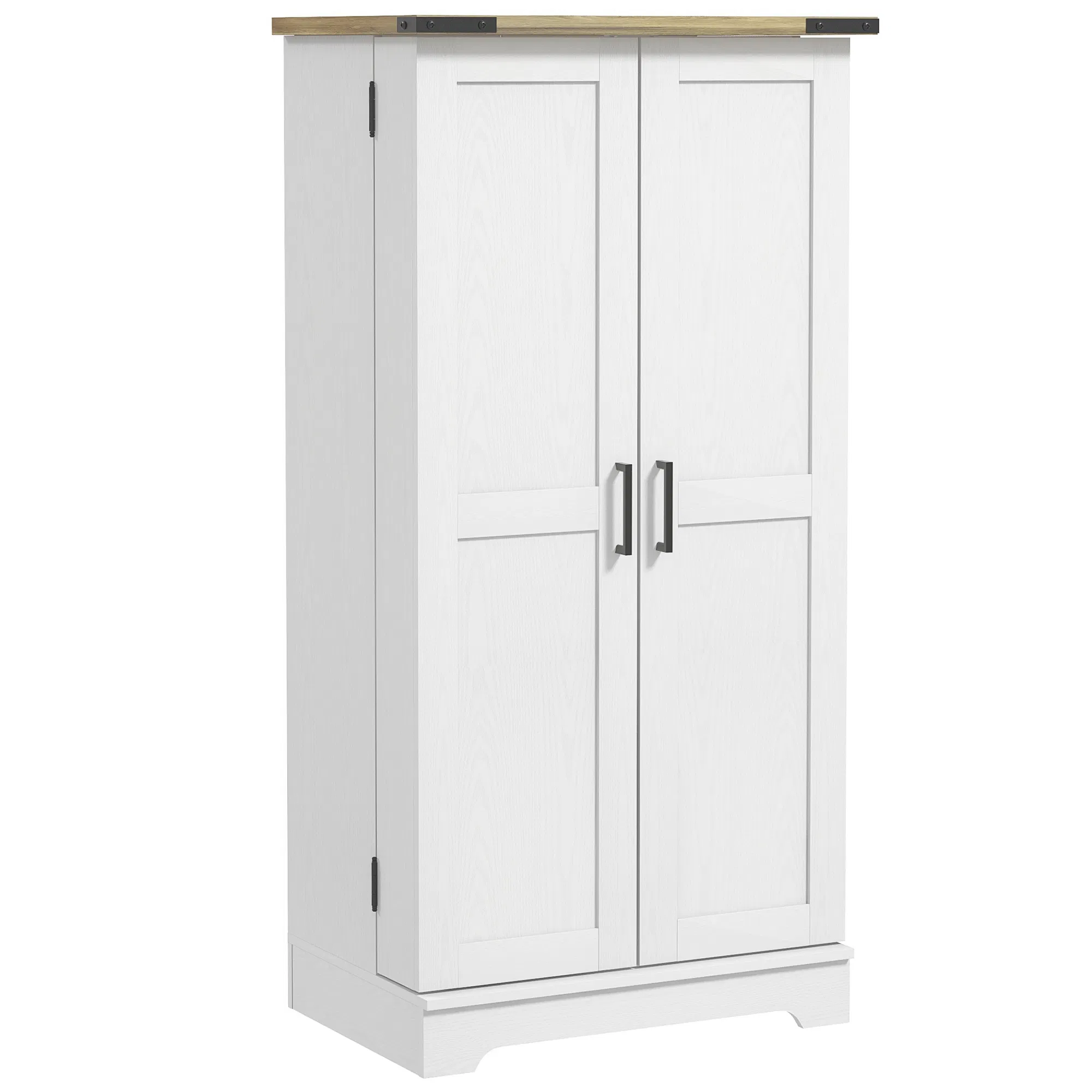 Farmhouse Kitchen Pantry Storage Cabinet, Kitchen Pantry Cabinet with Doors and…