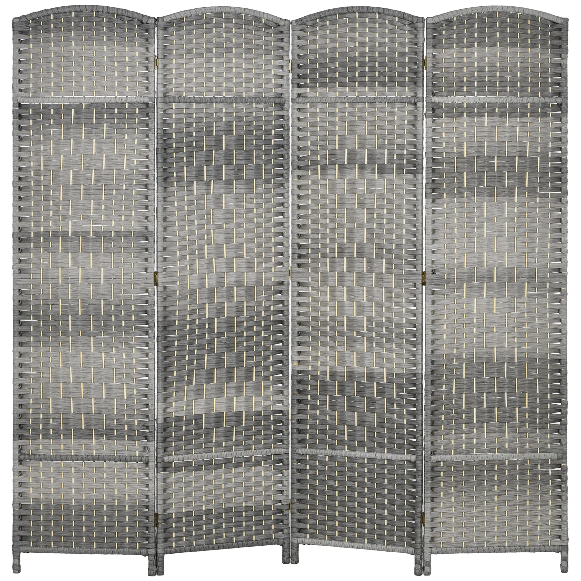 6 Ft Tall Folding Room Divider, 4 Panel Portable Privacy Screen, Hand-Woven Partition…