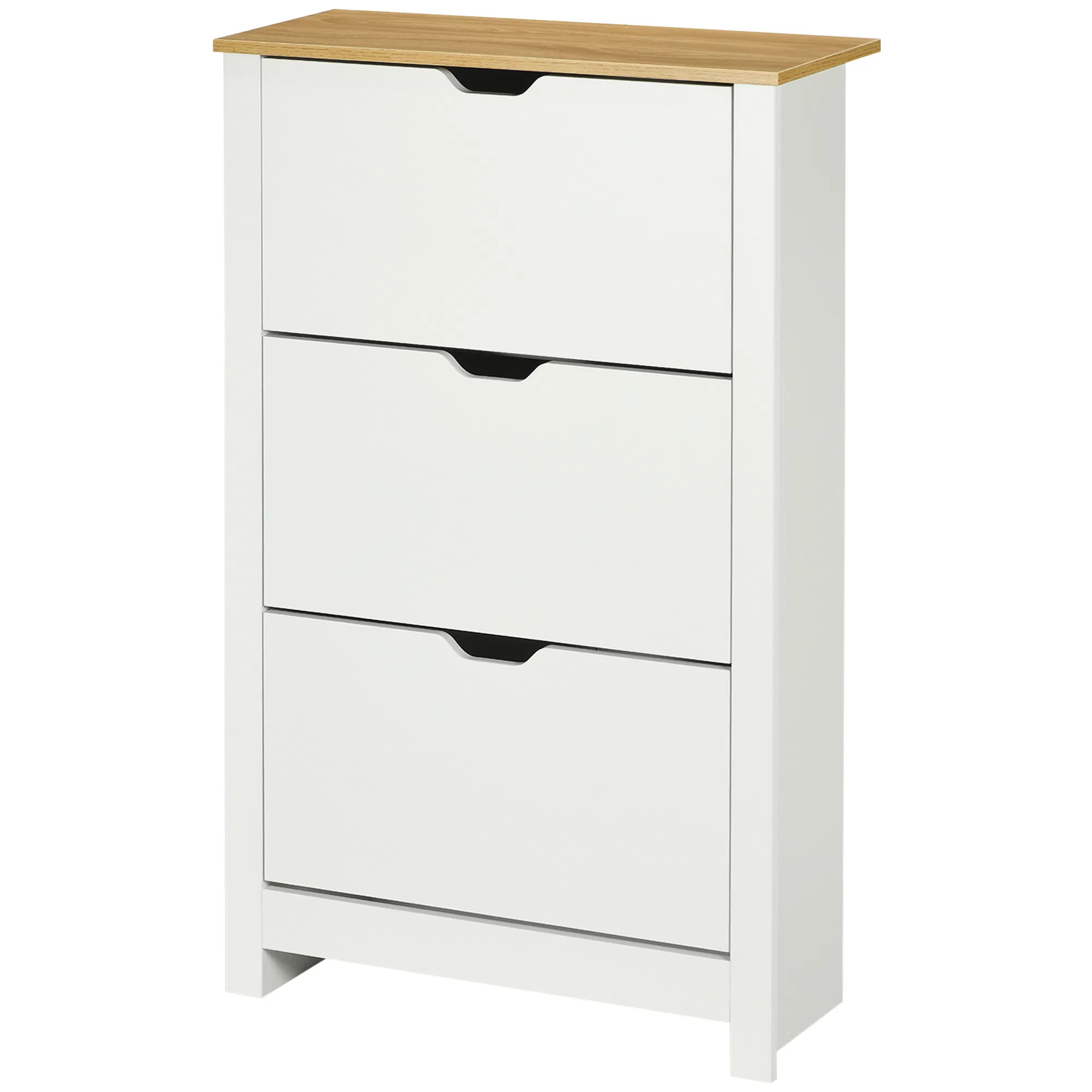 Shoe Storage Cabinet with 3 Flip Drawers and Adjustable Shelves for 9-18 Pairs of Shoes…