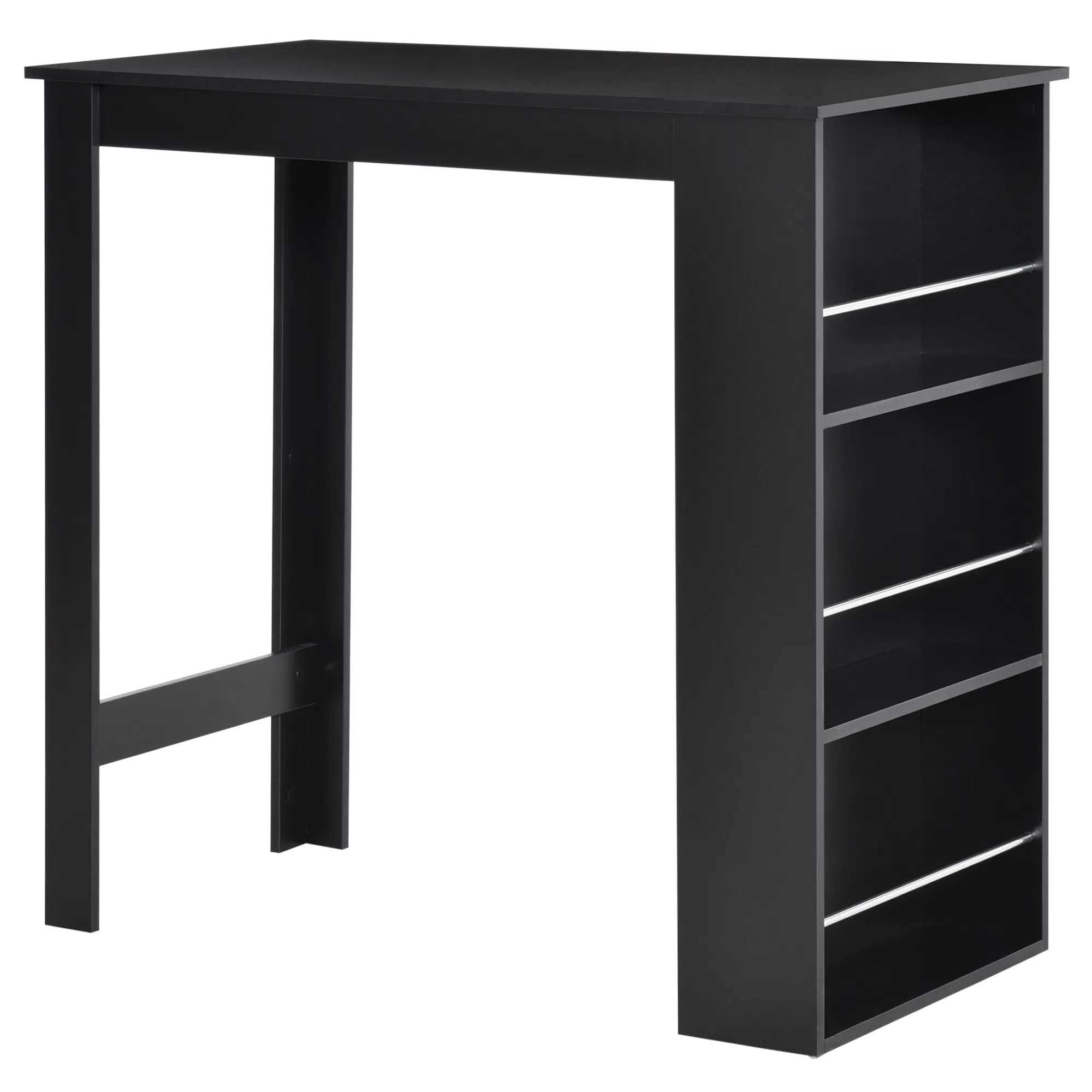 Bar Table Counter Height Dining Table with 3 Storage Shelves for Kitchen, Dining Room…