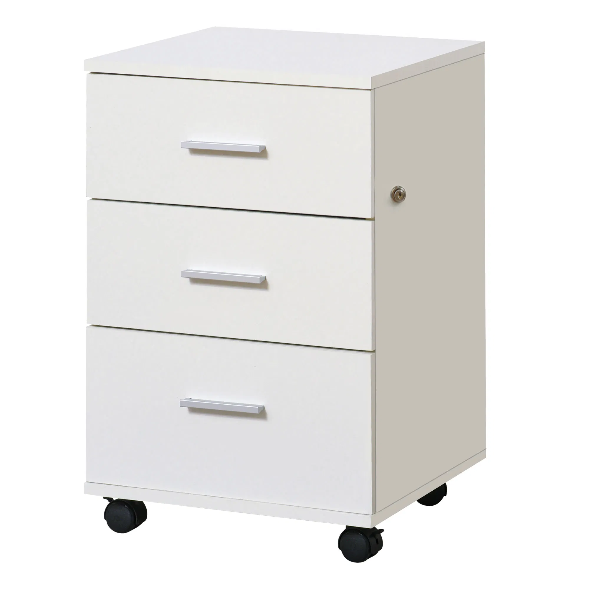 Mobile Filing Cabinet with Wheels, 3 Drawer File Cabinet with Lock and Keys for Home…