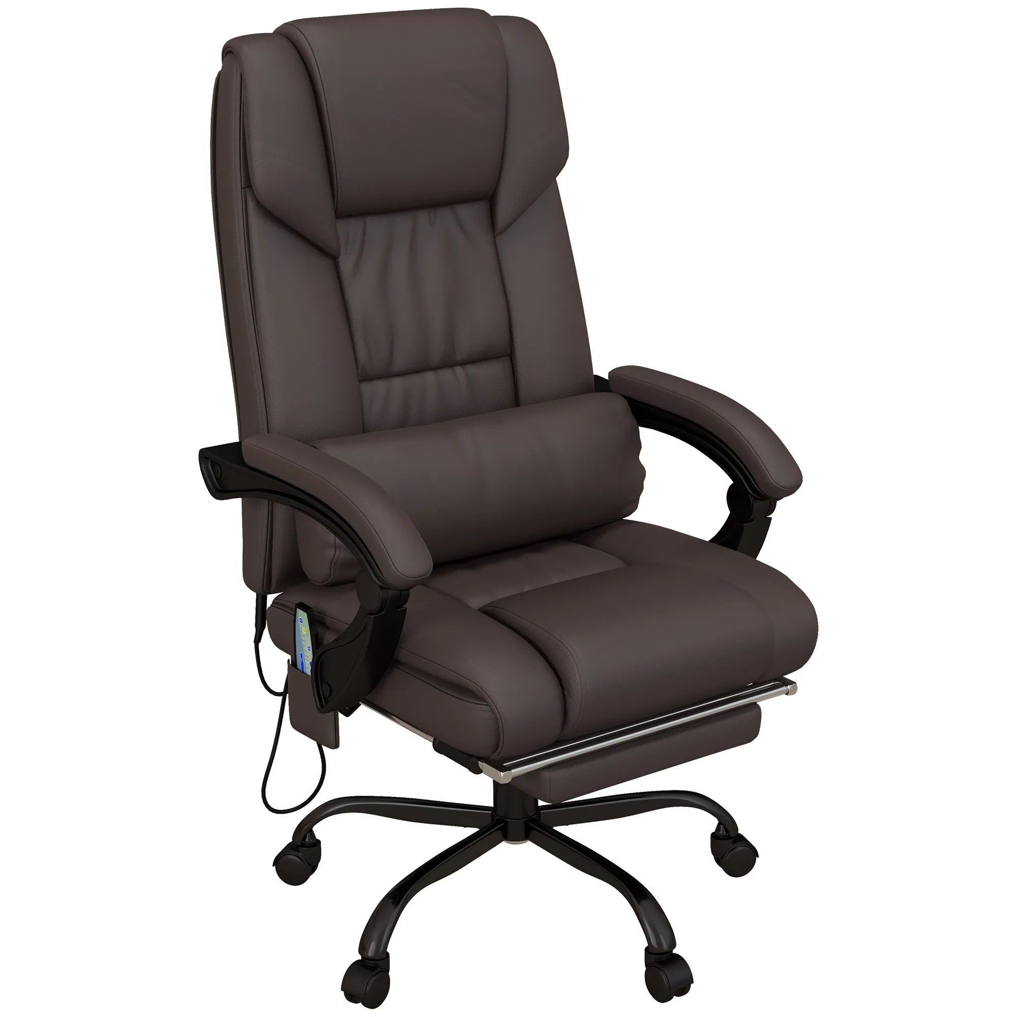 6-Point Vibration Massage Chair, Height Adjustable Reclining Computer Chair with…