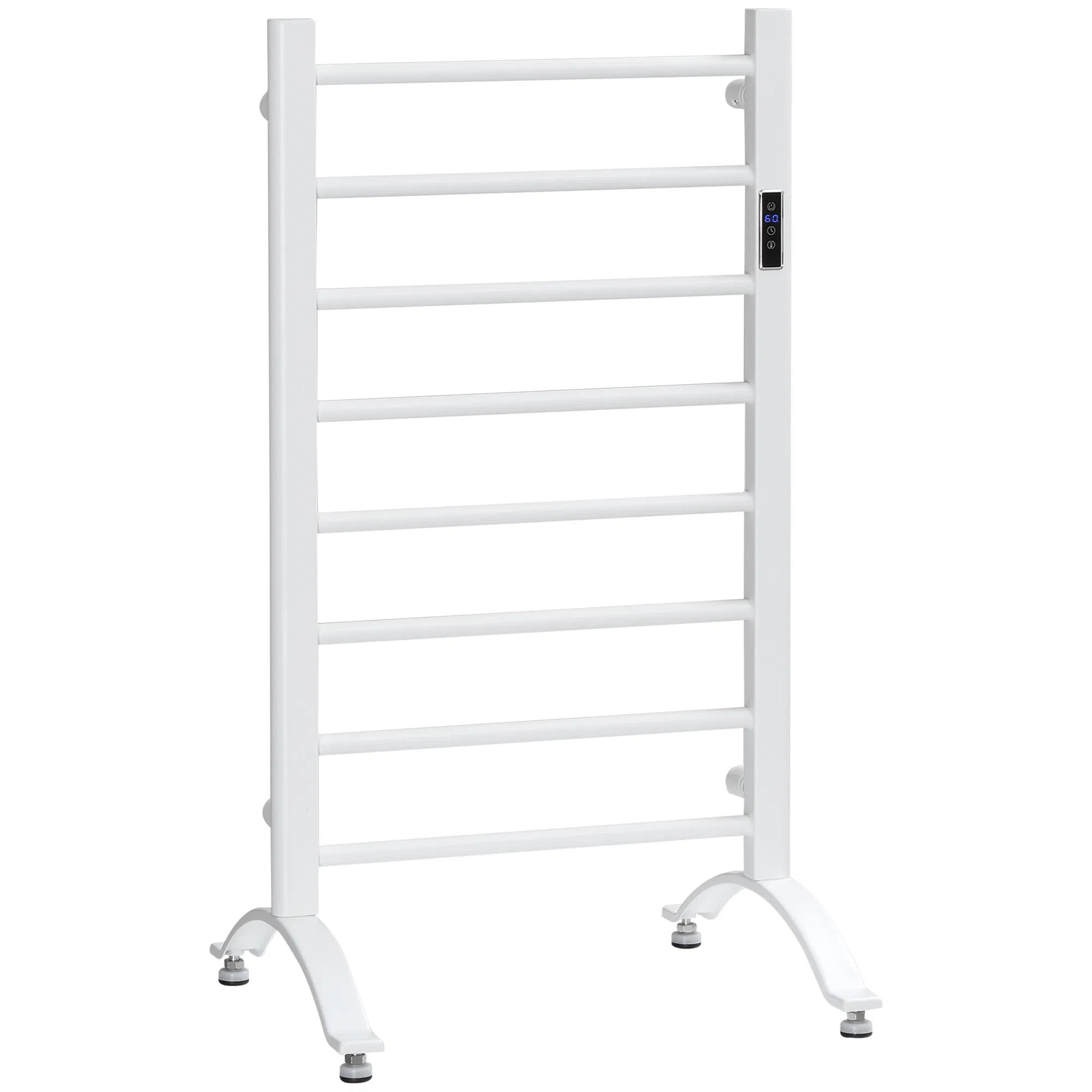 8-Bar Heated Towel Warmer Rack with Built-in Timer and LED Indicators, Wall Mounted…