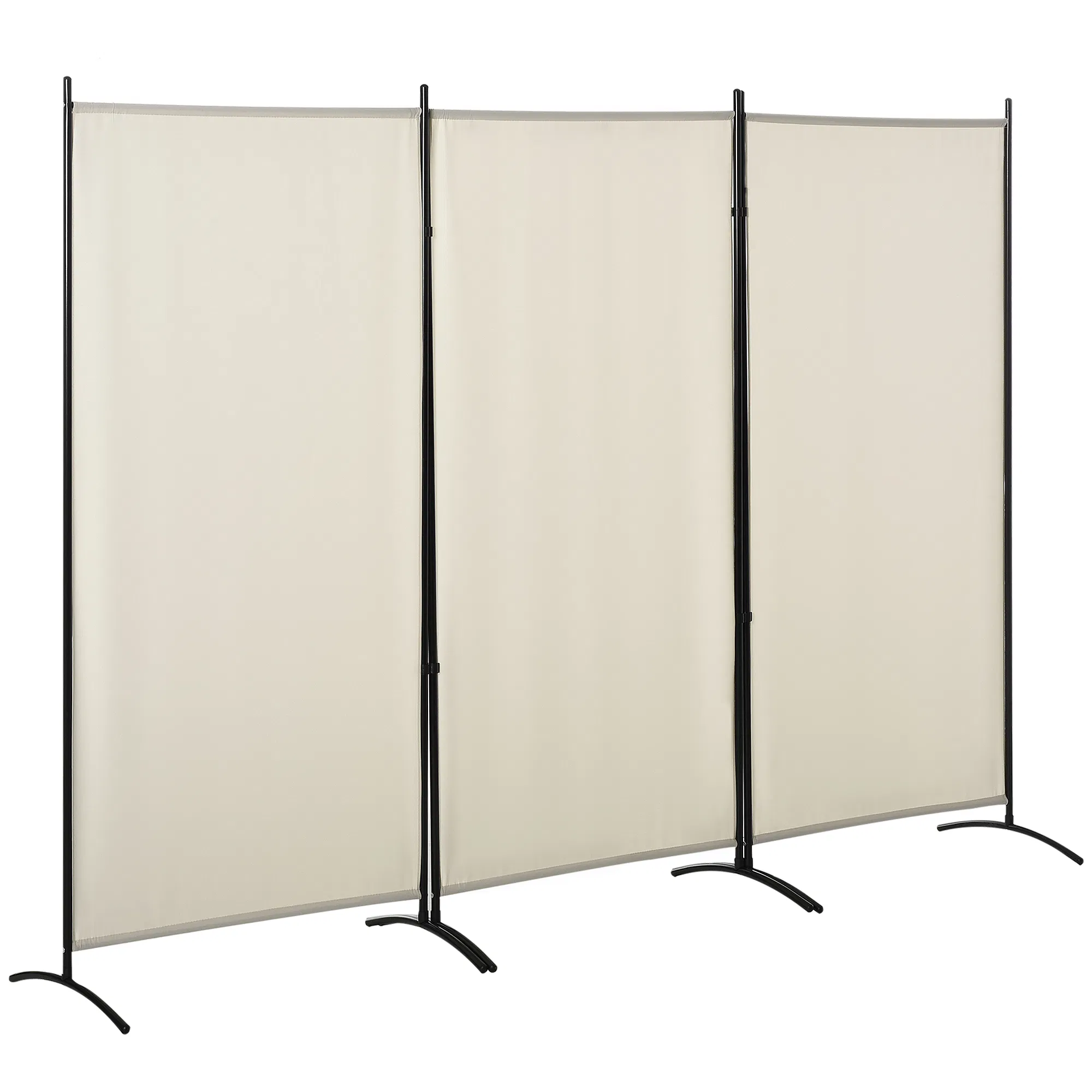 6' 3 Panel Room Divider, Double Hinged Folding Wall Divider, Indoor Privacy Screen for…