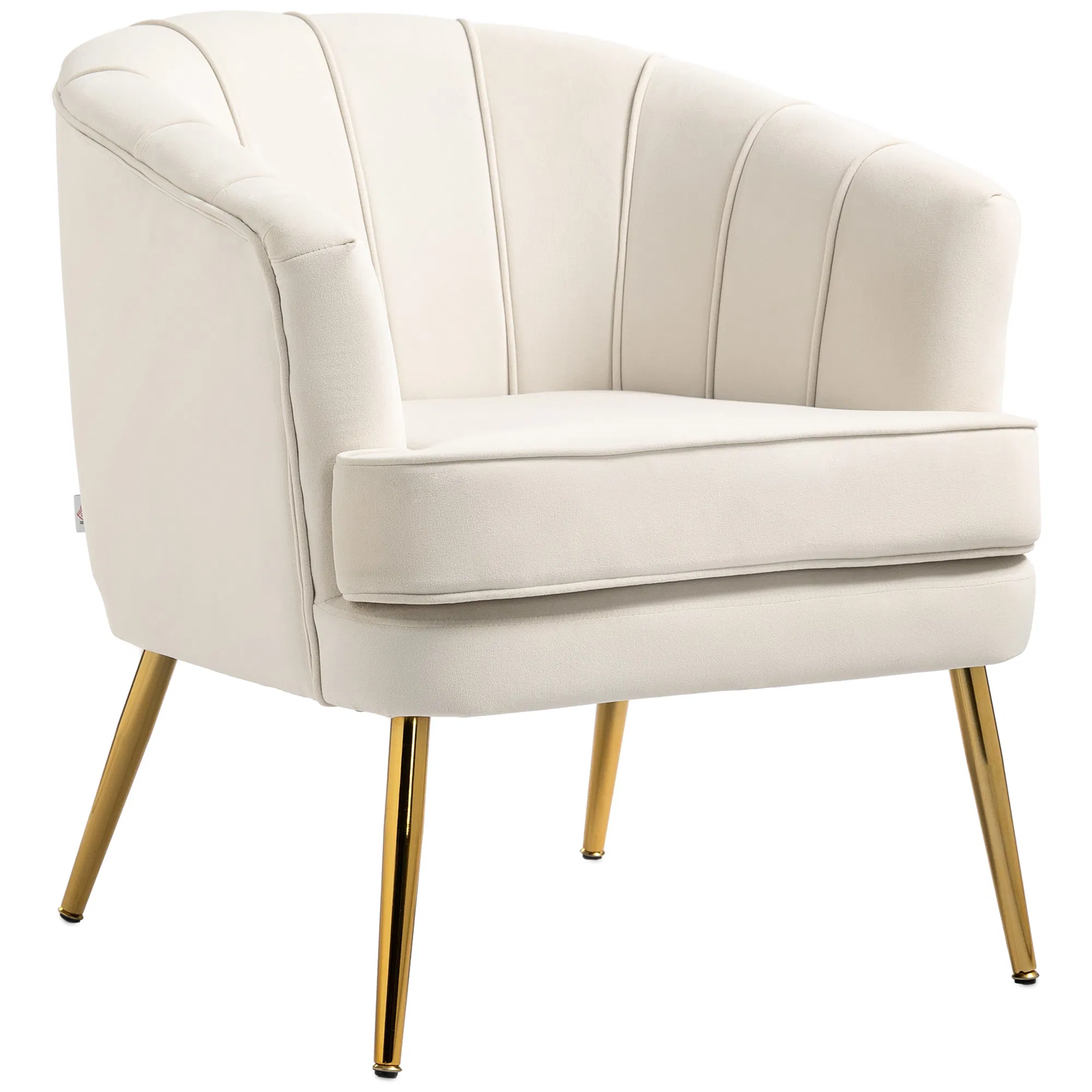Fabric Armchair, Modern Accent Chair with Gold Metal Legs for Living Room, Bedroom, Home…