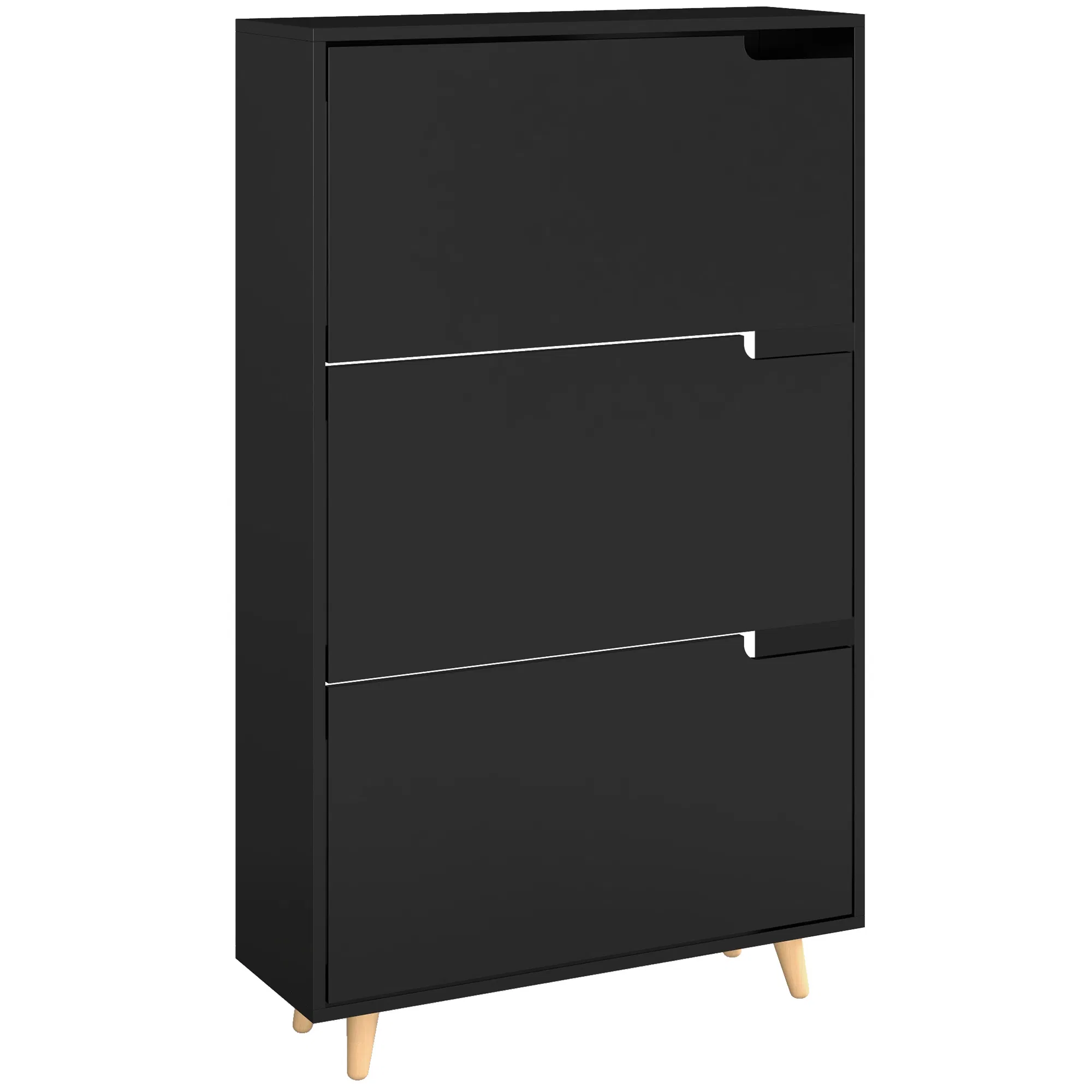 Slim Shoe Storage Cabinet with 3 Flip Drawers and Adjustable Shelves, Shoe Cabinet for…
