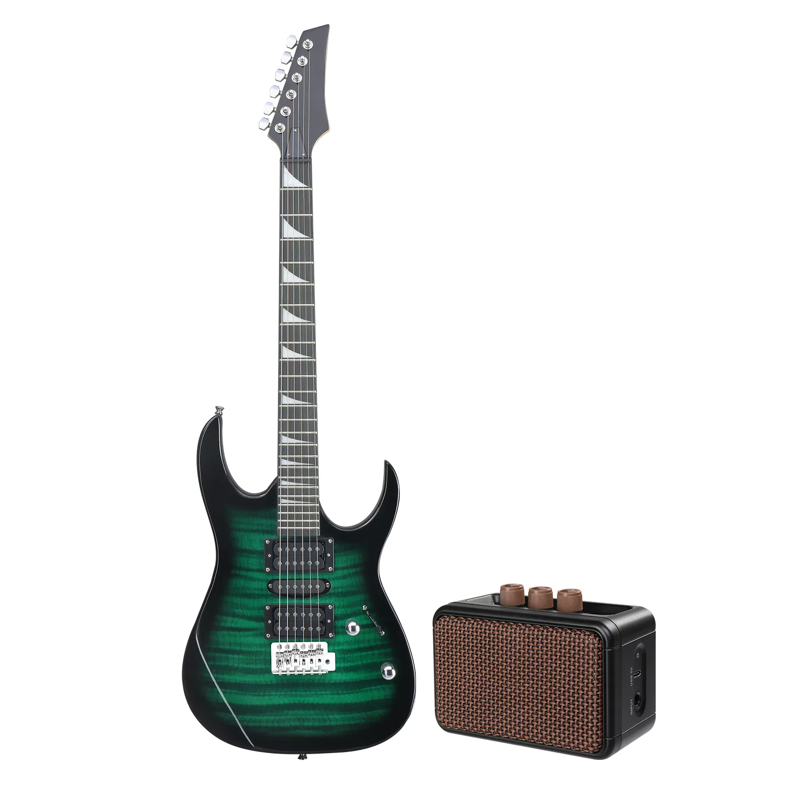 170 Model 39in Electric Guitar HSH Pickups Black complete starter kit suit for Hard Rock…