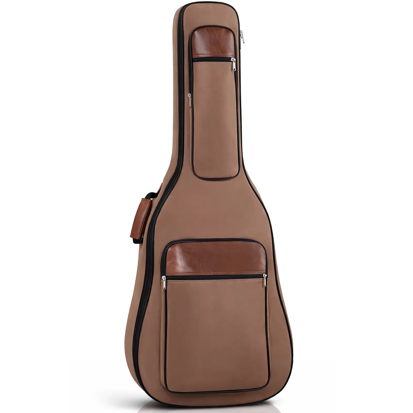 600D Extra-Thick Oxford Cloth Acoustic Guitar Bag with 10mm Sponge Padding Brown (Fits…