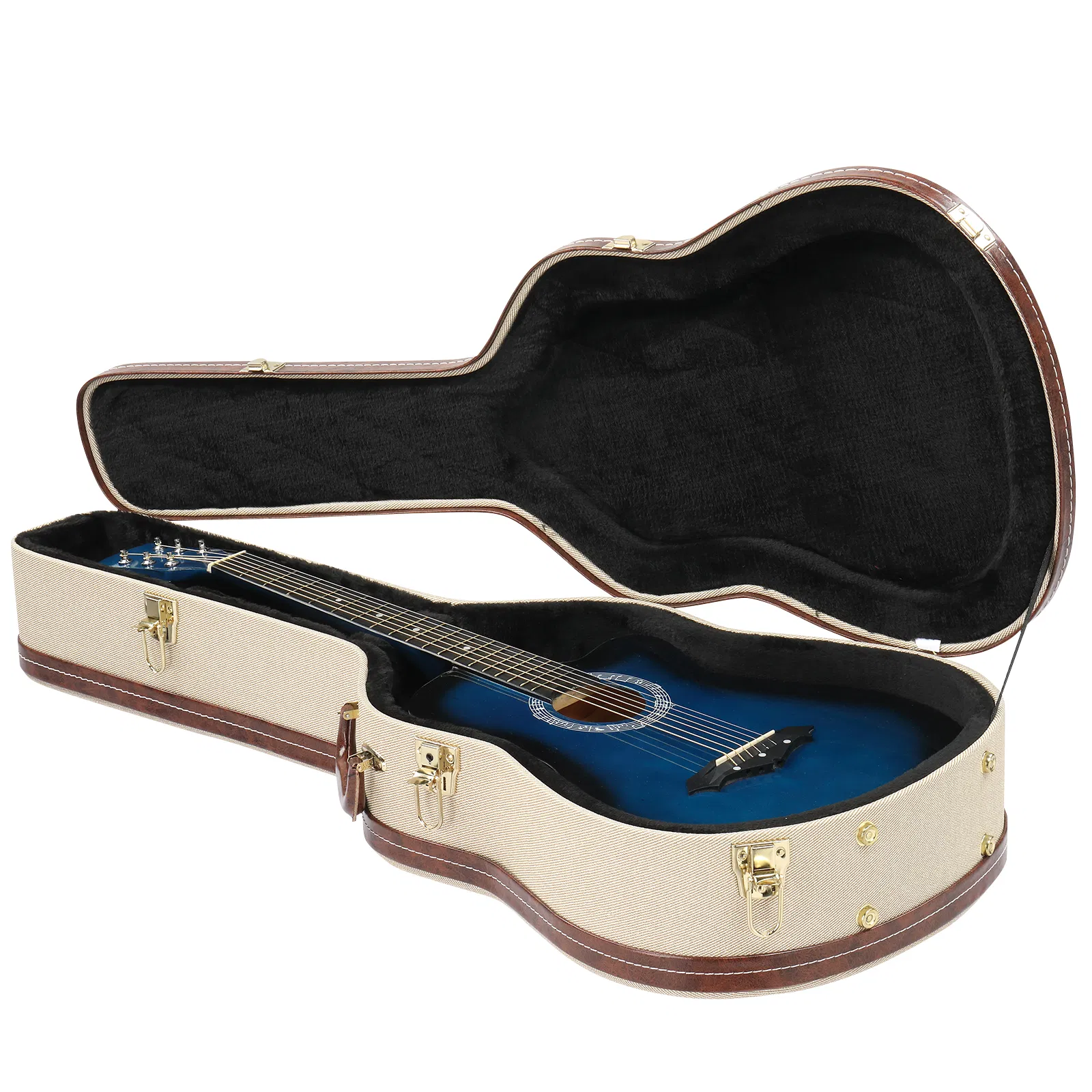 39" Classical Guitar Hard Case Microgroove Flat Grey