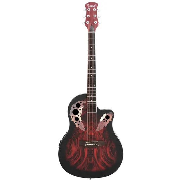 Don't Sell On - 41 Inch Full-Size Cutaway Acoustic-Electric Guitar Grape Voice Hole…
