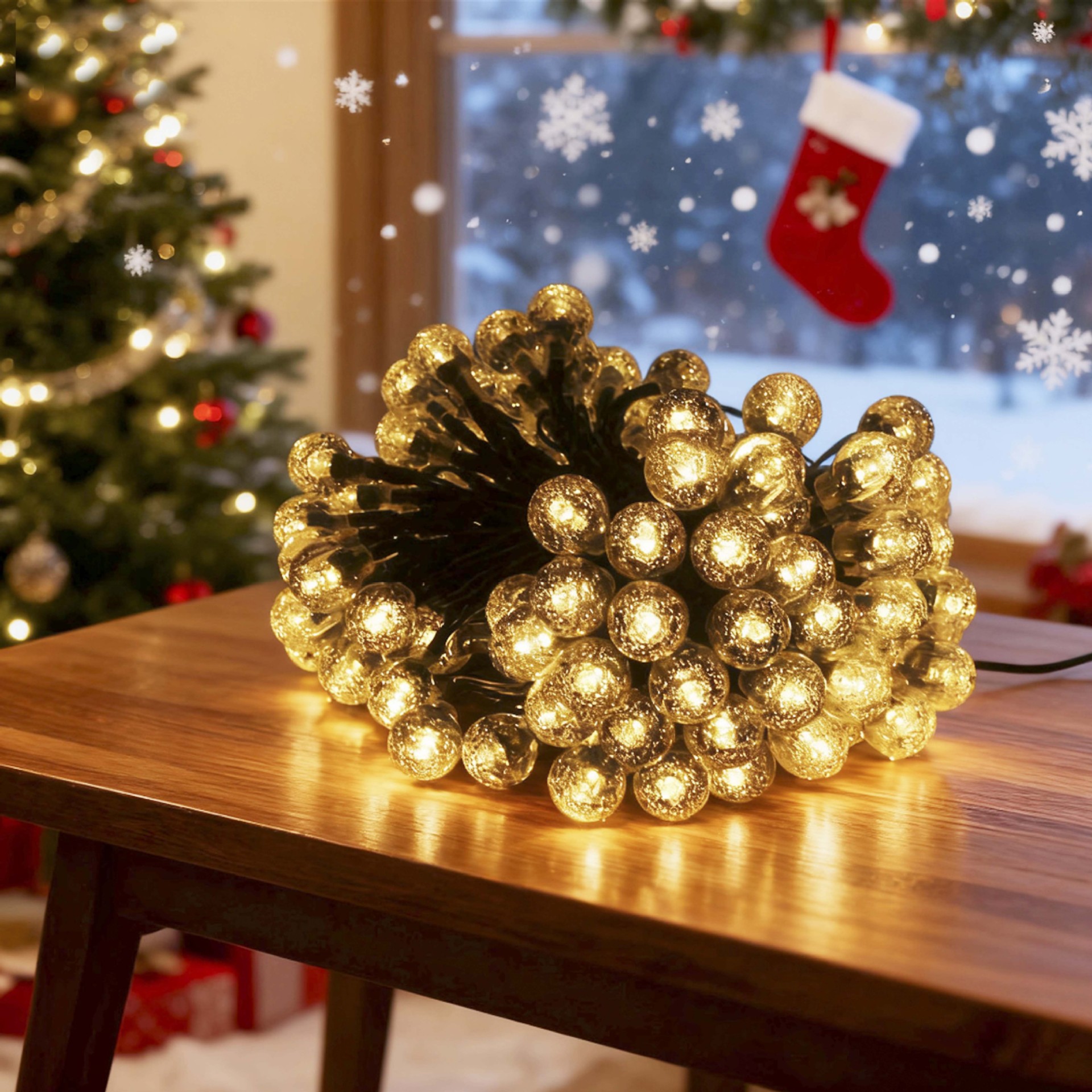 Solar Powered LED String Lights - Waterproof Outdoor Fairy Lights for Garden Patio…