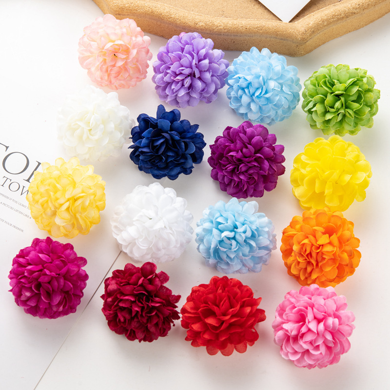 Artificial Multi-layered Chrysanthemum Bouquet With Flower Ball And Small Chive-ball…