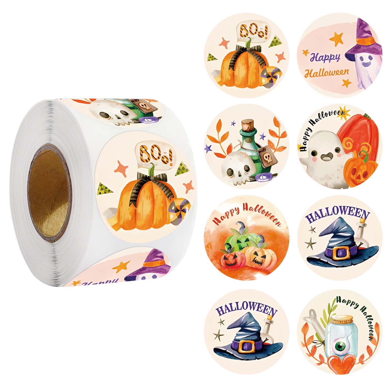 Happy Halloween Kids Toy Thank-You Decorative Sticker Labels
