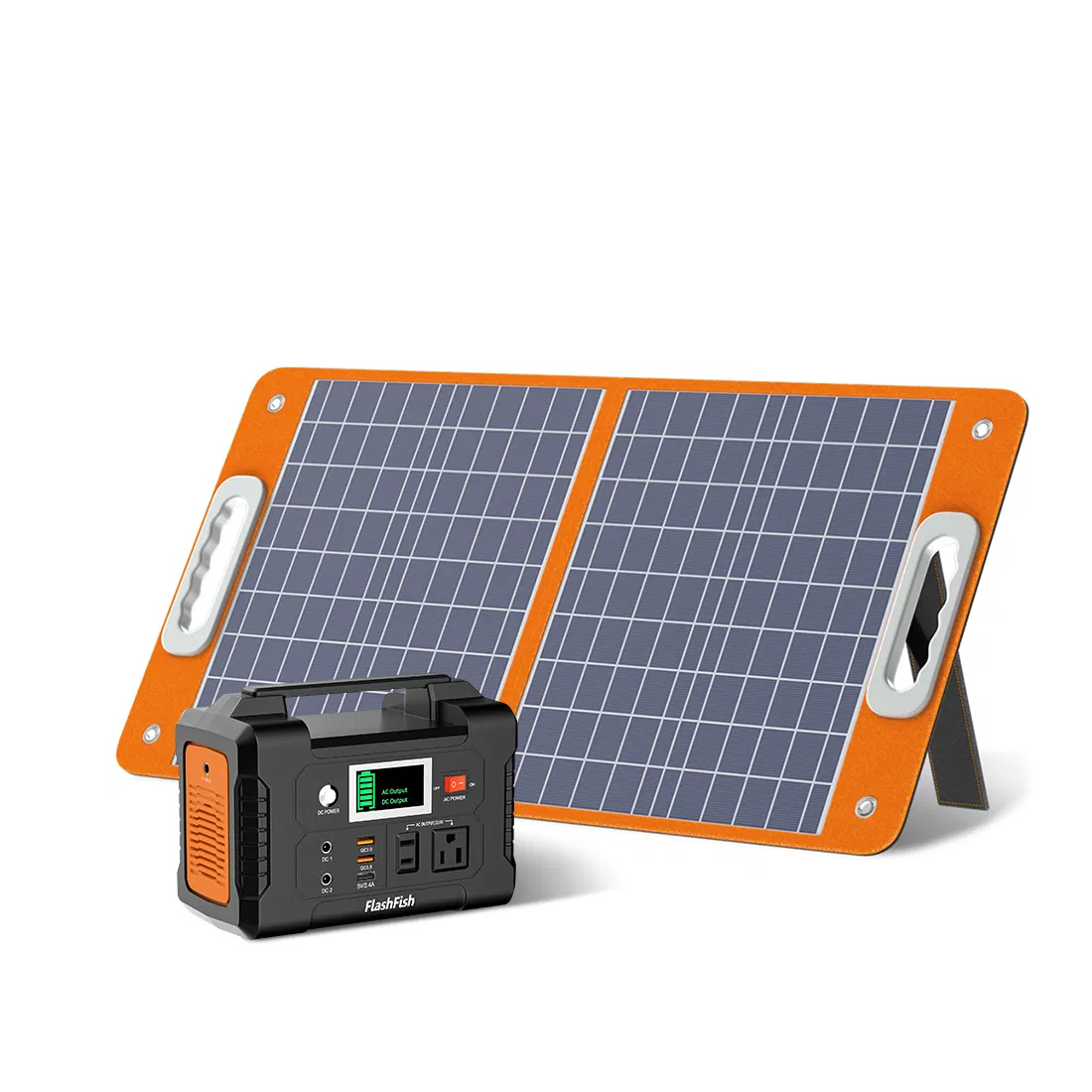 200W Portable Power Station, FlashFish 40800mAh Solar Generator with 110V AC Outlet/2 DC…