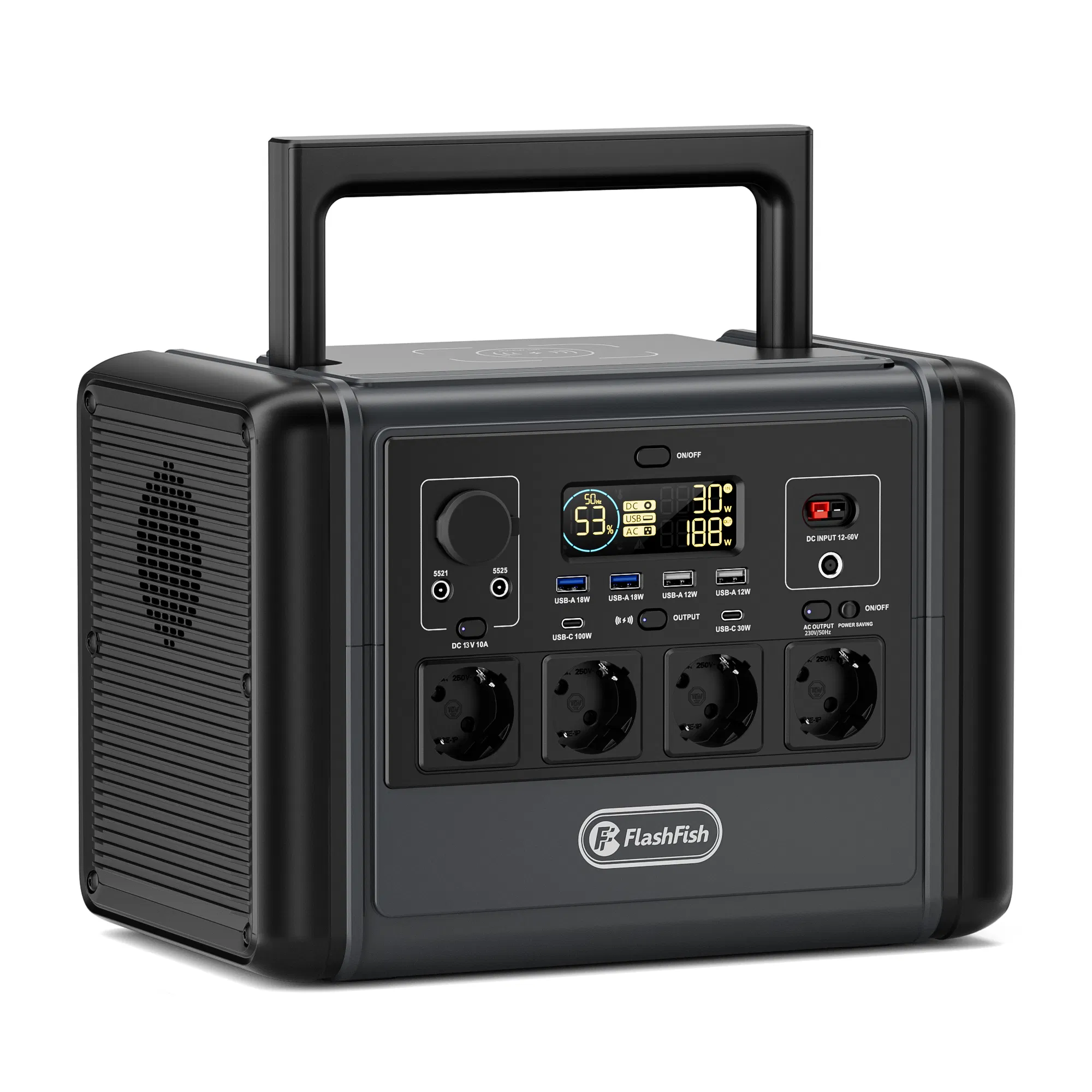 FF Flashfish 1200W Portable Power Station, 768Wh LiFePO4 High-capacity Solar Generator…