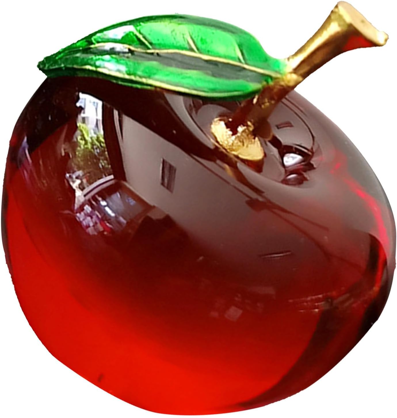 Crystal Fruit Figurine, Handmade Glass Sculpture Ornament For Desktop, Office, Home…