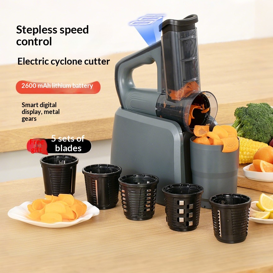 Household Fully Automatic Shredding And Slicing Smart Digital Display Vegetable Cutter