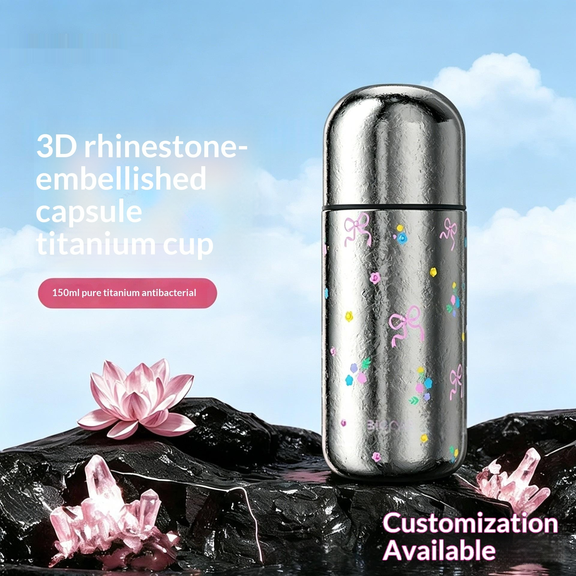 Pure Titanium Insulated Portable Mini Capsule Cup For Women