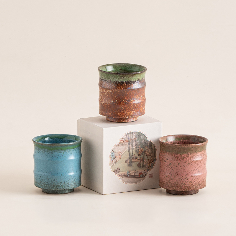 Bamboo-joint Kiln-transformation Ceramic Office Teacup