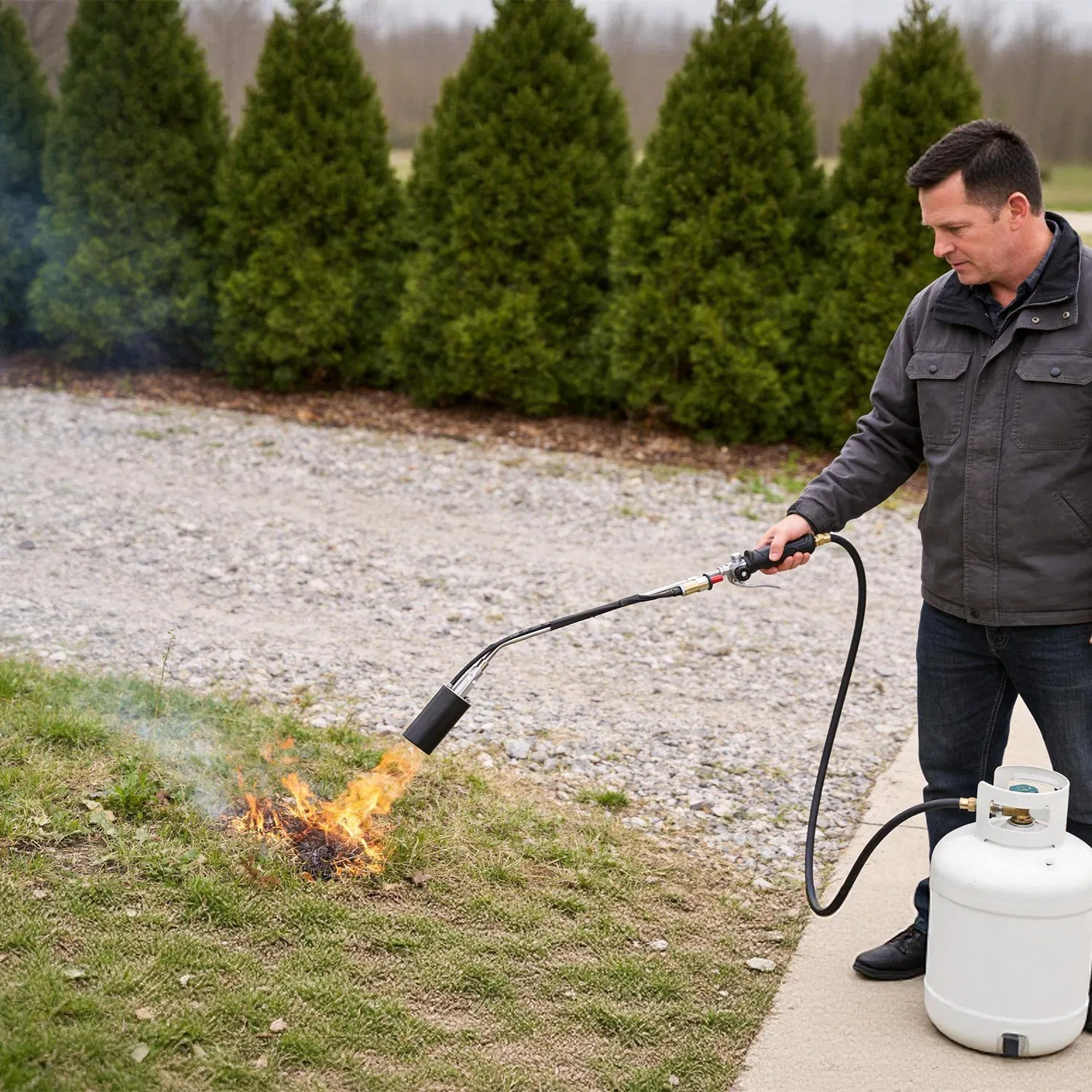 Heavy Duty Weed Torch with Piezo Ignition, 180,000 BTU Propane Torch Compatible with 1lb…