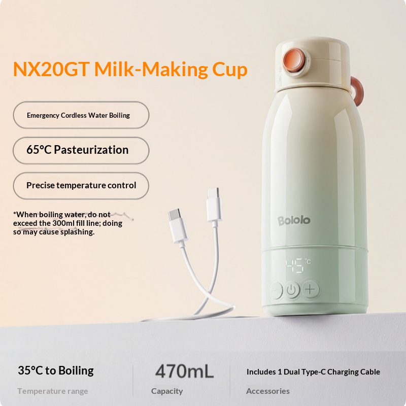 Portable Constant-temperature Water Bottle For Infants Allowing For Wireless Milk…