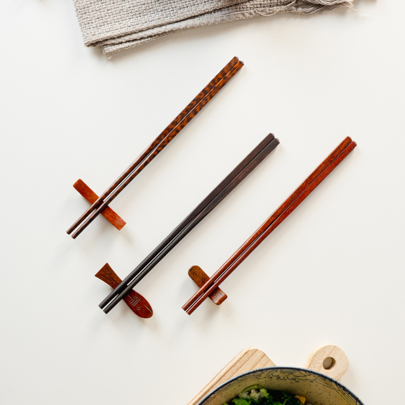25cm Zitan Wood Mountain-Top Head Solid Wood Chinese Chopsticks