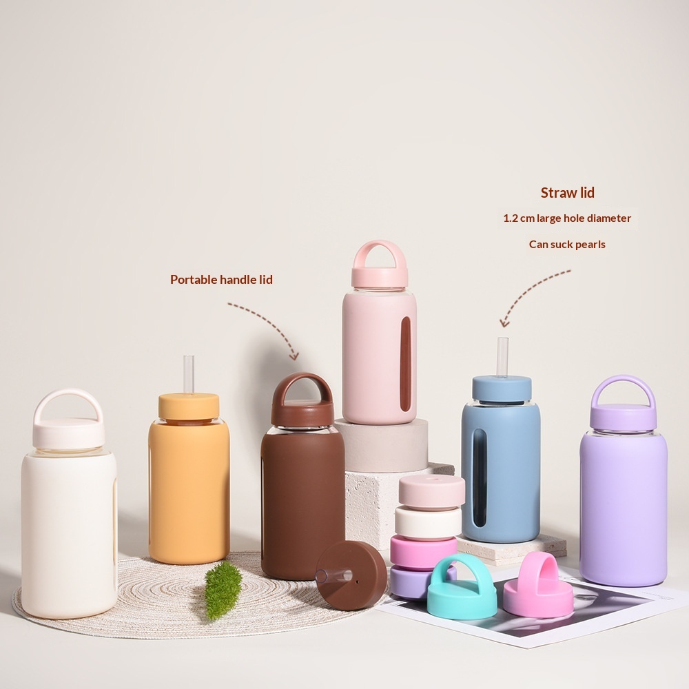 Glass Silicone Sleeve Water Cup
