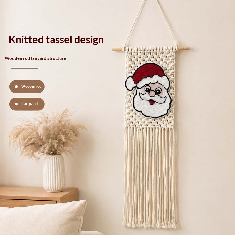 Santa Claus Patchwork Woven Small Tapestry