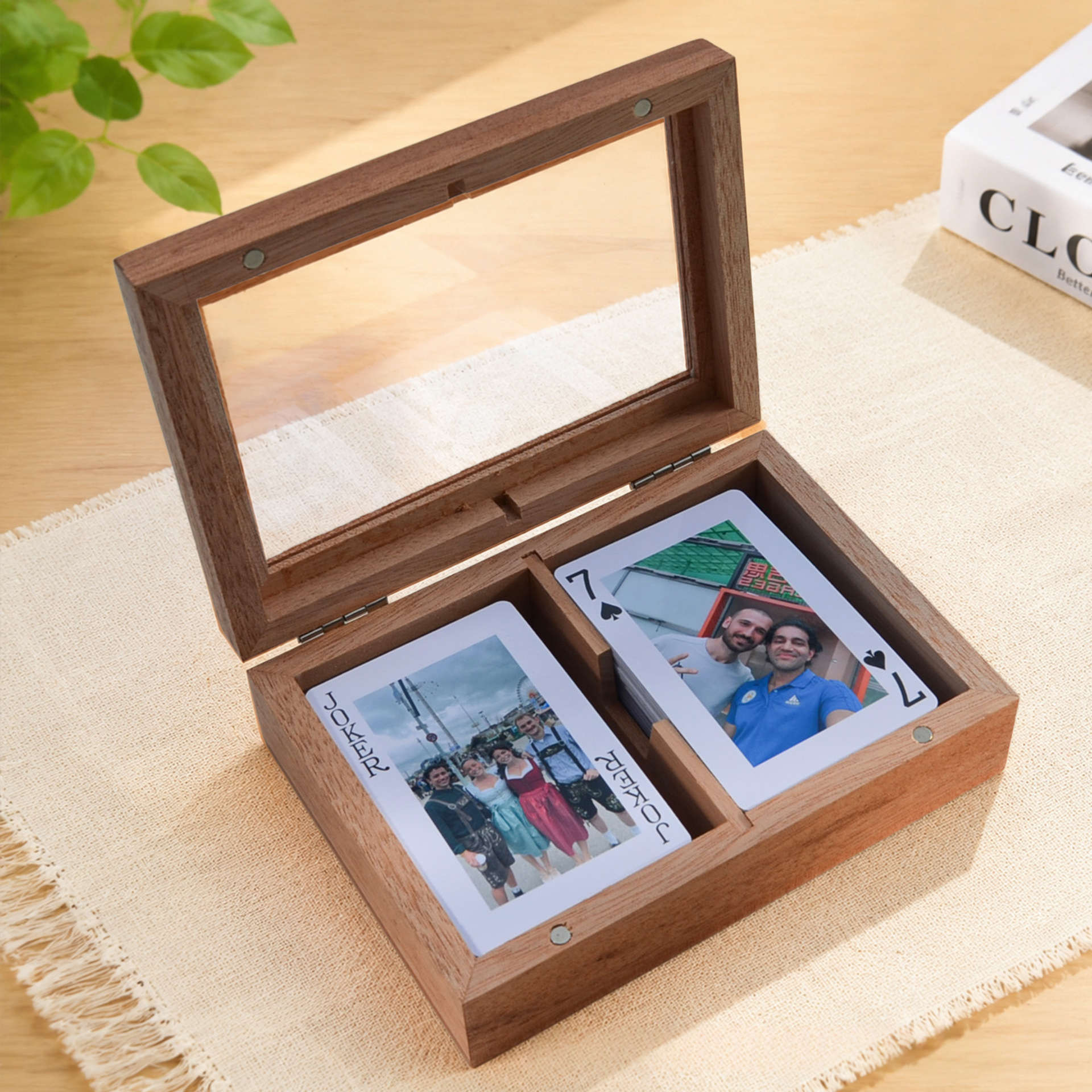 Large Wooden Box With An Acrylic Transparent Lid