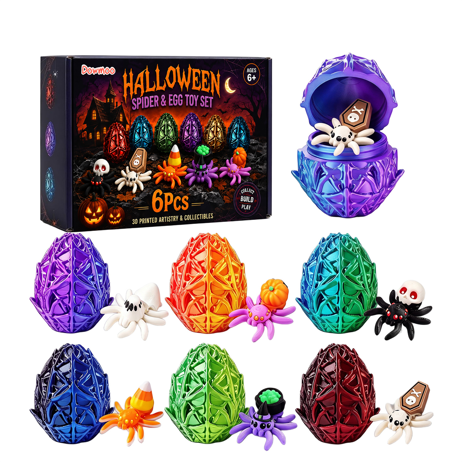 Halloween Spider Egg Toy Set
