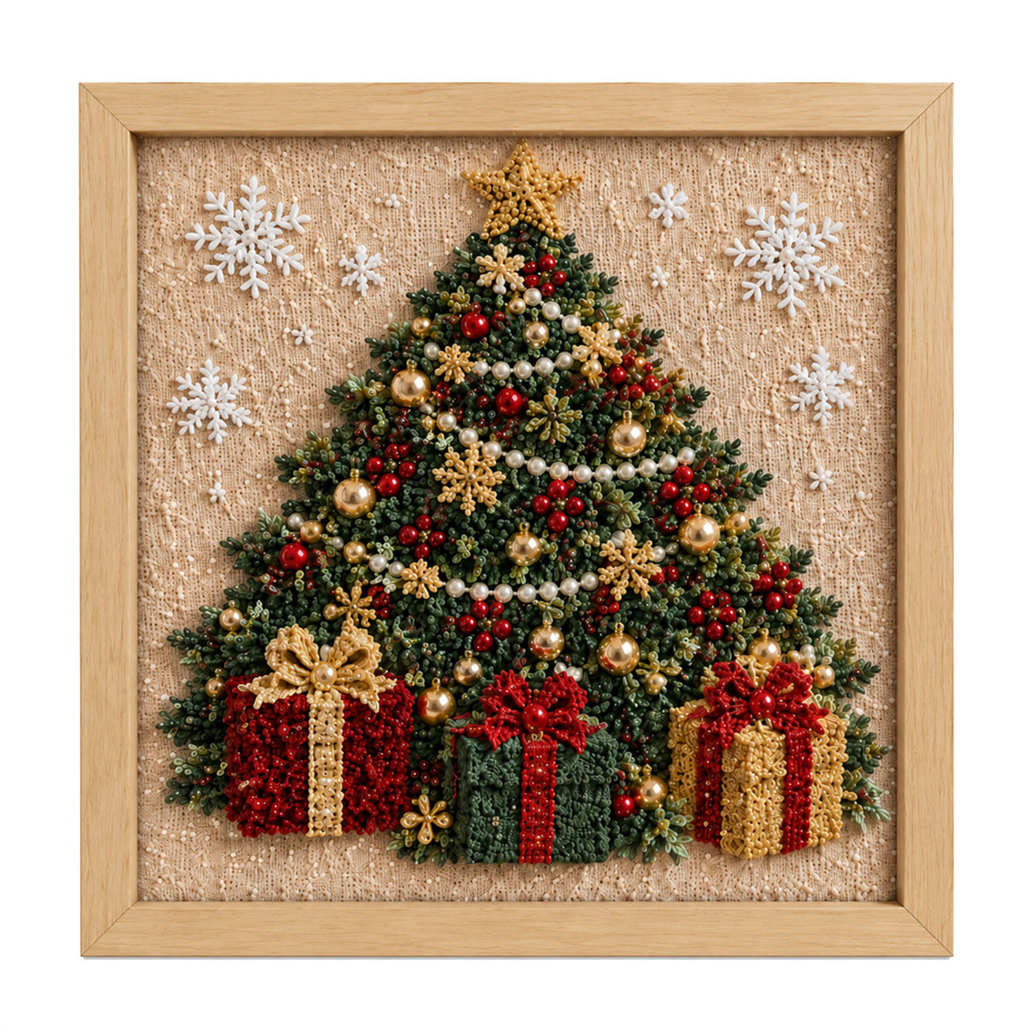 3D Christmas Fabric Poke Art Kit