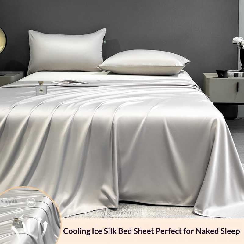 Summer Cooling Ice Silk Bed Sheet