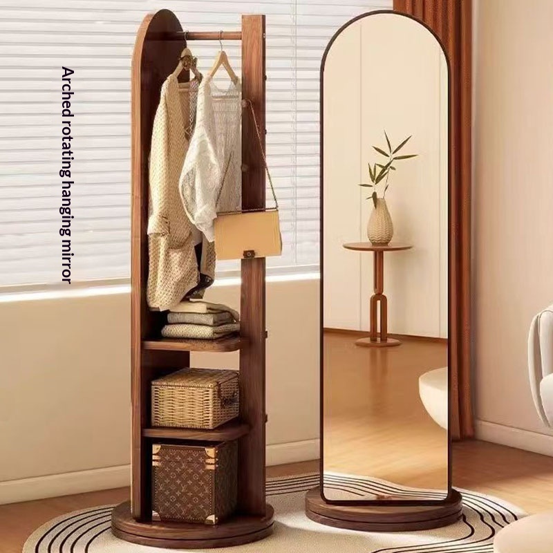 Living Room Coat Rack With Integrated Mirror