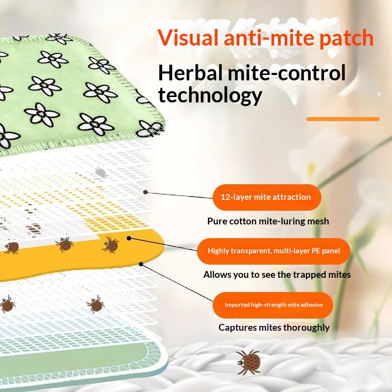 Household Wash-free Sun-free Visual Dust Mite Trap Card