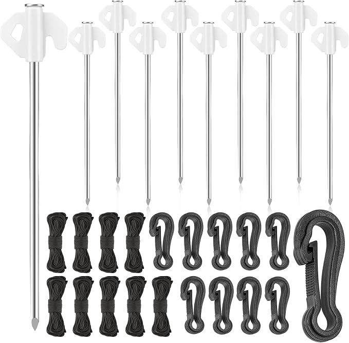30-Piece Inflatable Decoration Stakes With Tethers And Hooks Replacement Set For Outdoor…