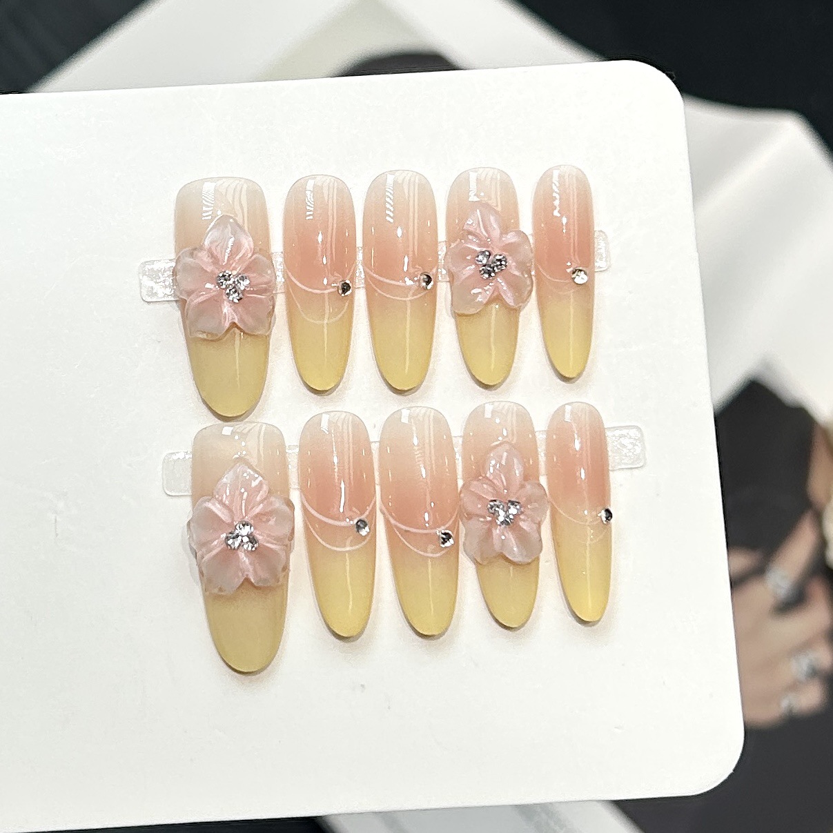 Removable Daily Style Advanced Hand-made Manicure Fake Nail Patch